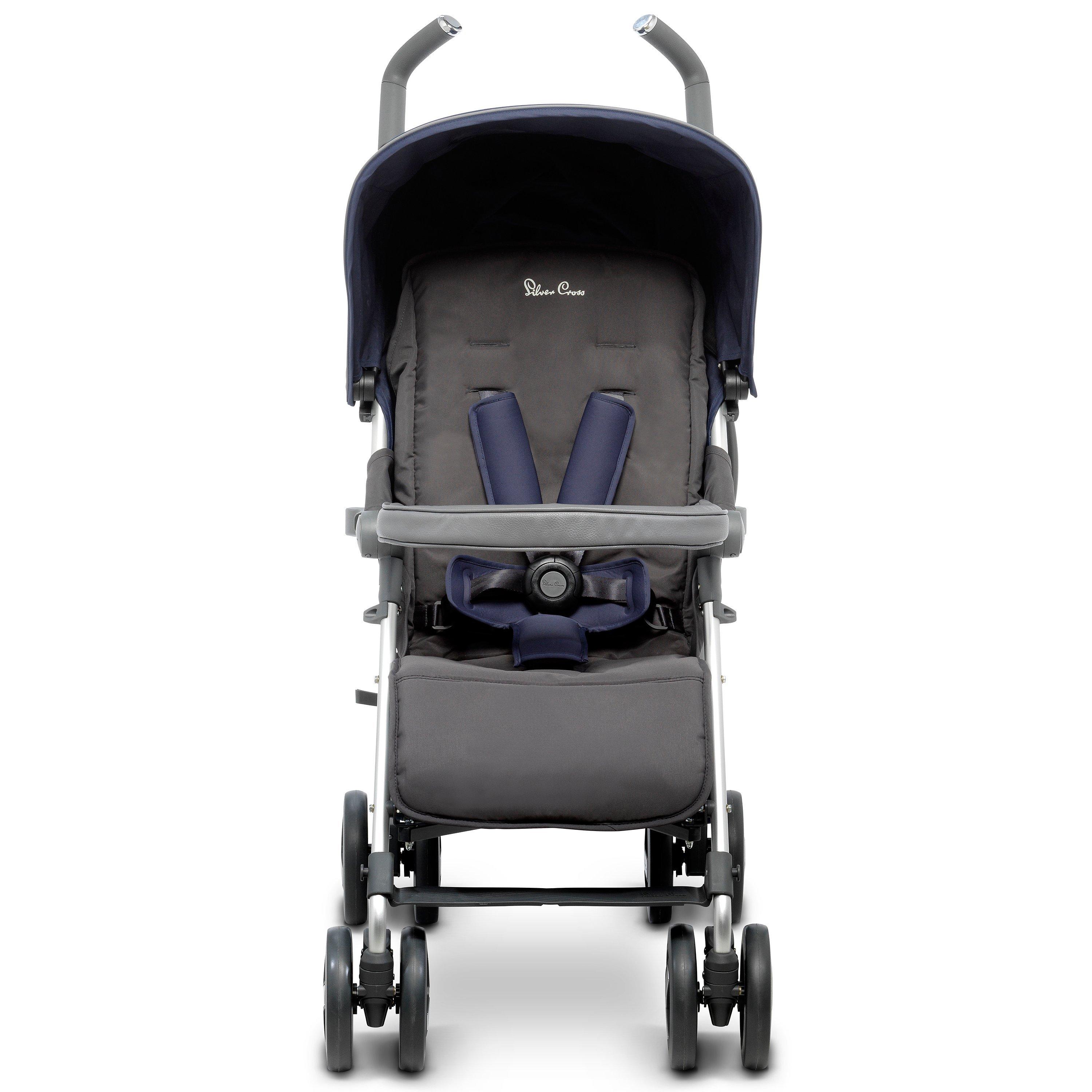 Silver cross reflex footmuff vintage blue clearance