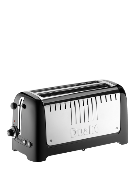 Dualit Long Slot Lite Toaster, Black/Silver, Black/Silver