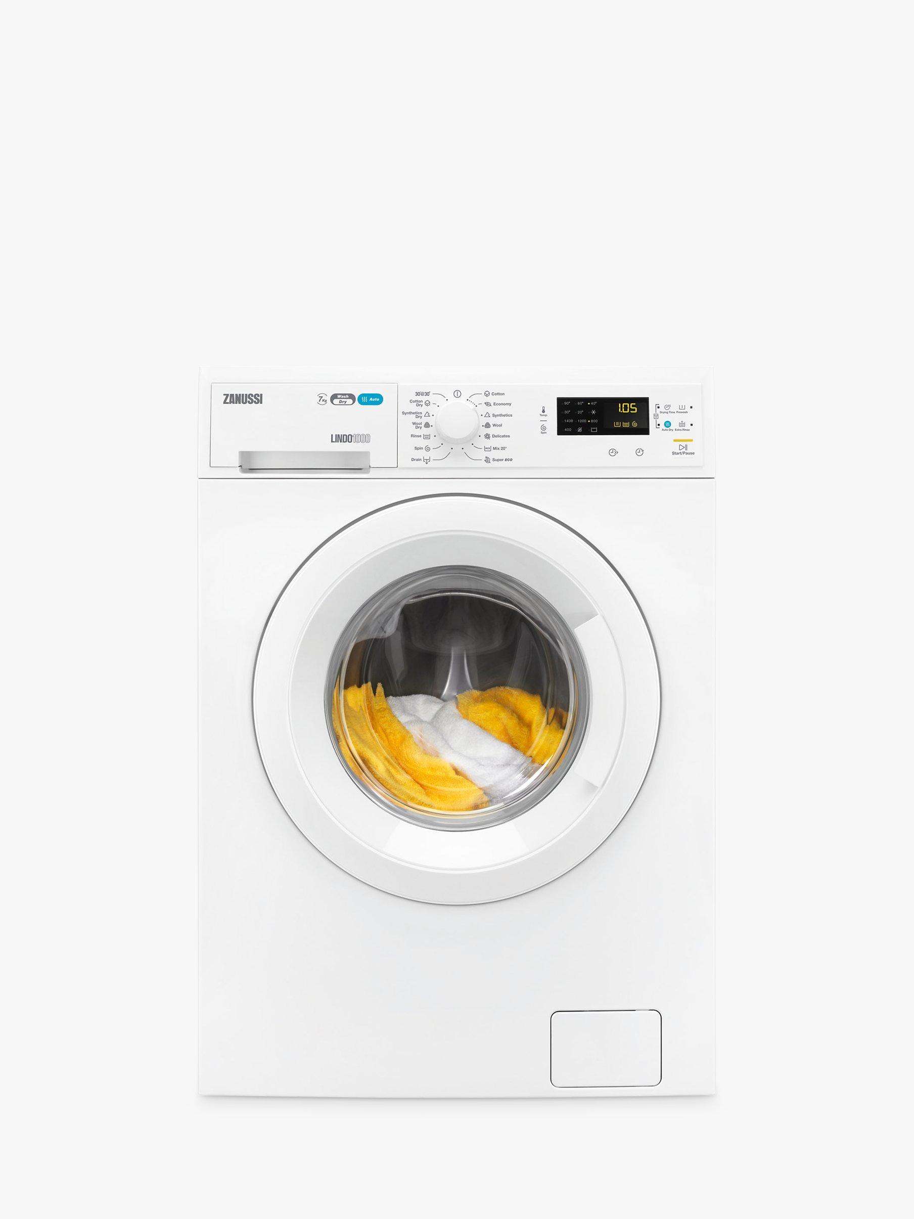 Zanussi ZWD71463NW Freestanding Washer Dryer, 7kg Wash/4kg Dry Load, B Energy Rating, 1400rpm Spin, White