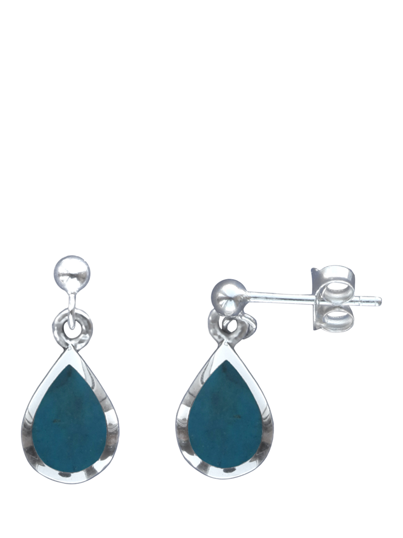 Product image 1 of 2, which shows Nina B Teardrop Earrings, Faux Turquoise