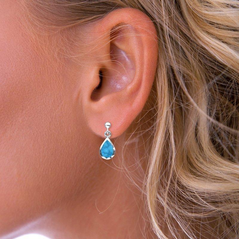 Product image 2 of 2, which shows Nina B Teardrop Earrings, Faux Turquoise
