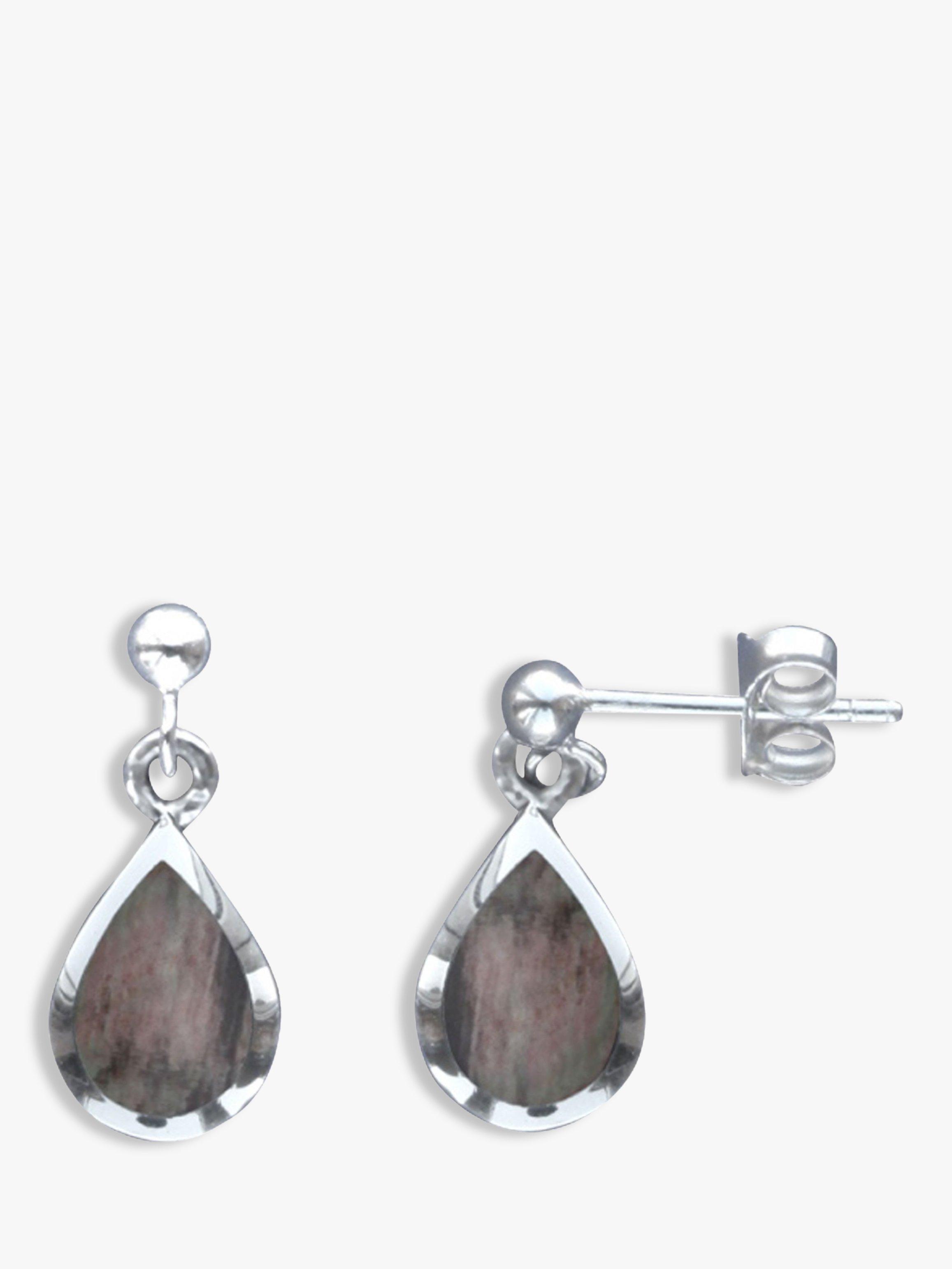 Product image 1 of 2, which shows Nina B Teardrop Earrings, Mother of Pearl