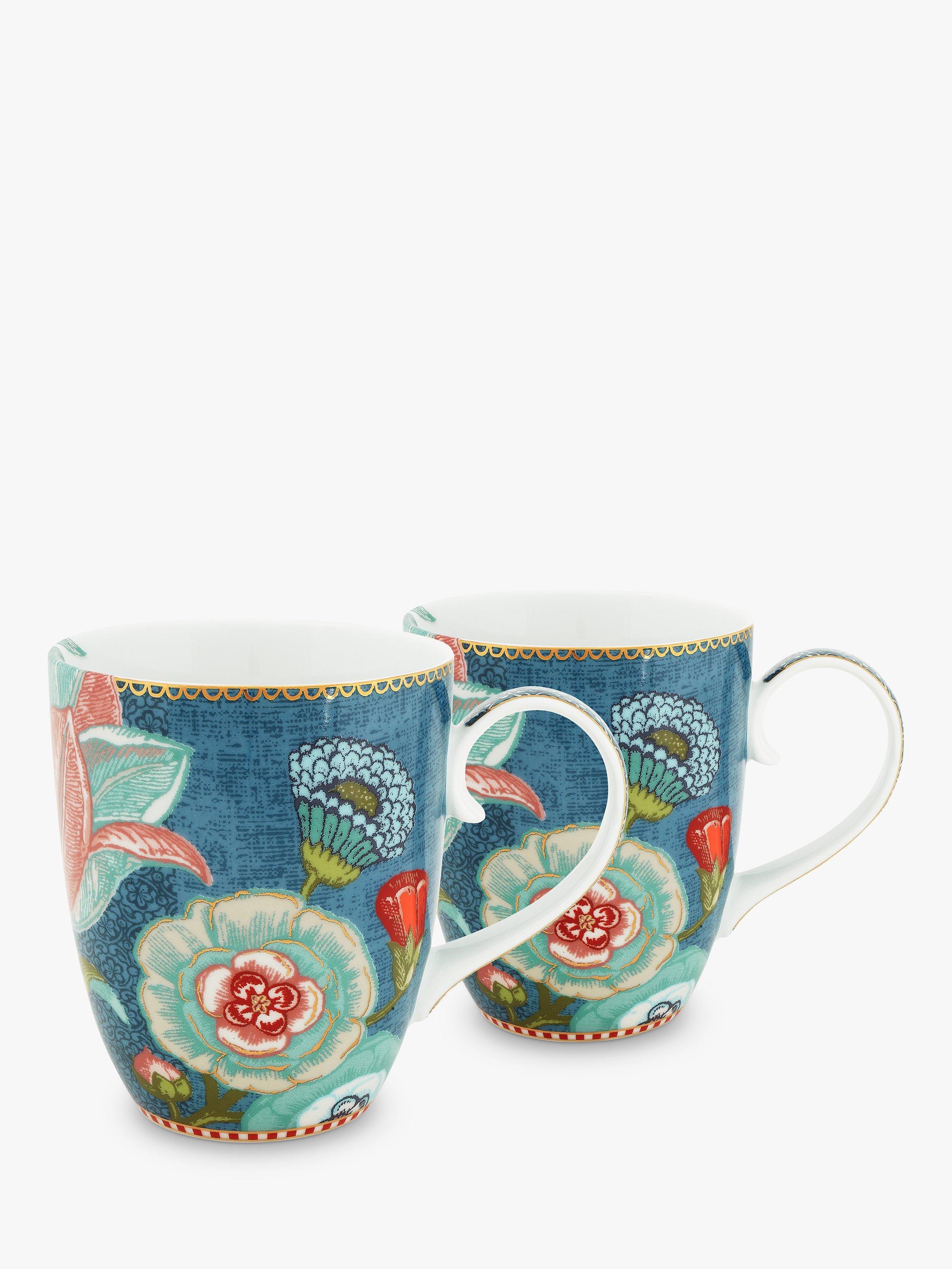 PiP Studio Spring To Life Large Mug, Set of 2, Blue