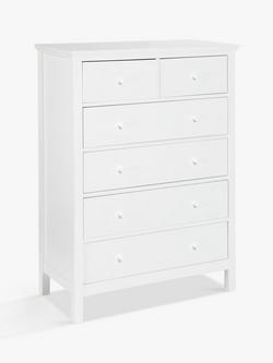 John Lewis Wilton 6 Drawer Chest, White