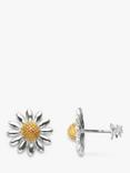 Nina B Flower Stud Earrings, Silver/Gold