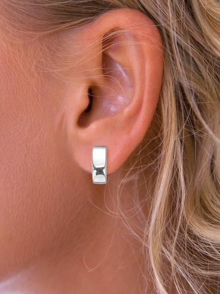 Nina B Rectangular Drop Earrings, Silver - view 2, Silver