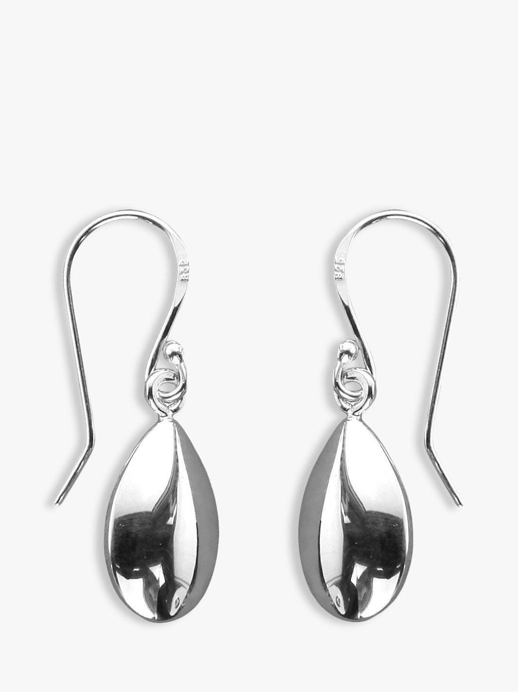 Product image 1 of 2, which shows Nina B Hook Drop Earrings, Silver