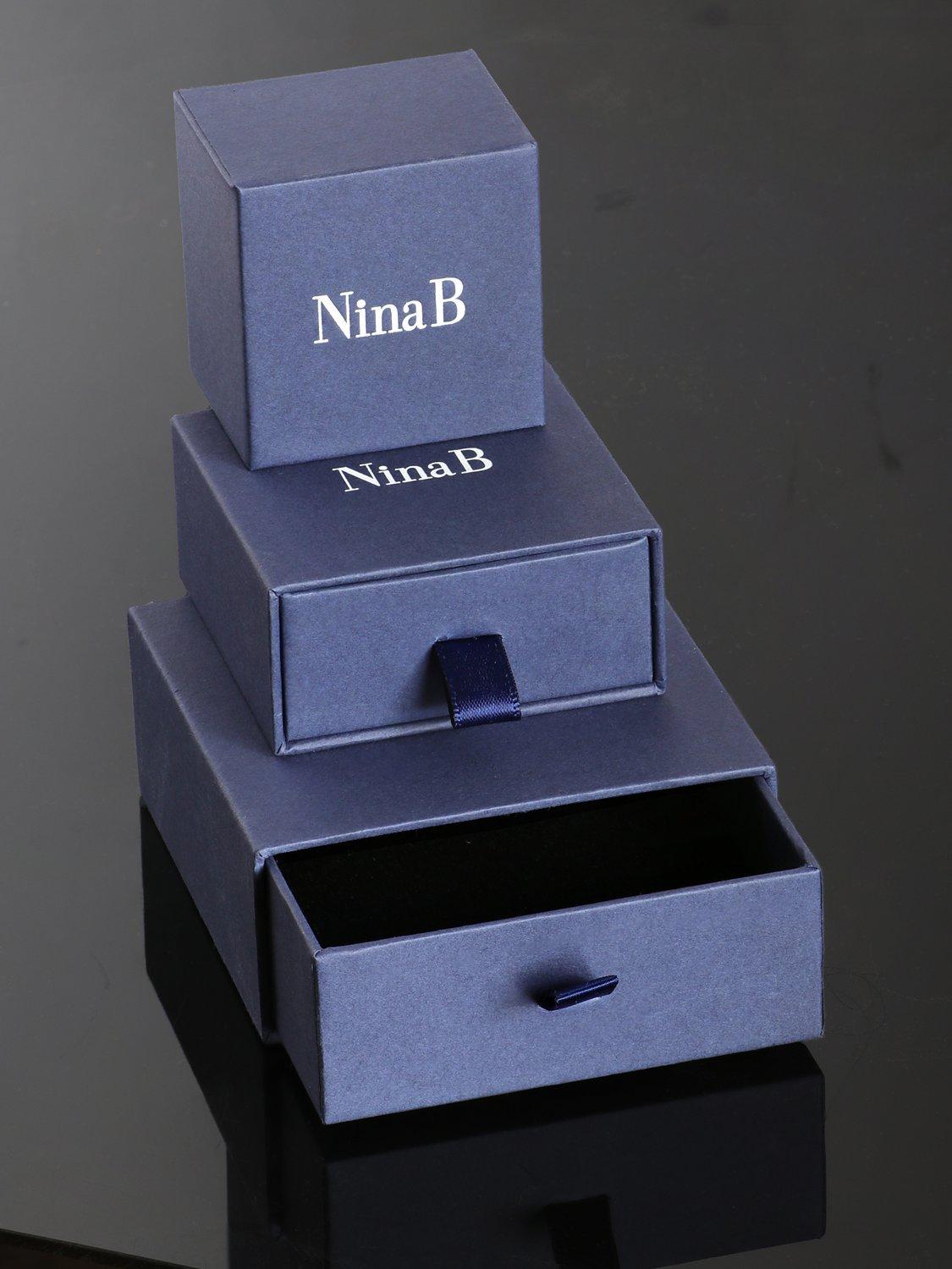 Product image 4 of 4, which shows Nina B Sterling Silver Brushed Pendant Necklace, Silver