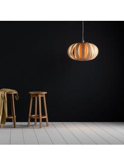 Tom Raffield Urchin Pendant Ceiling Light, 53cm - view 2, Oak