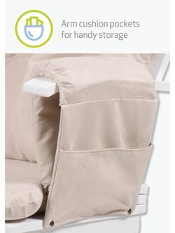 Kub Haywood Reclining Glider Nursing Chair and Footstool - view 2, White