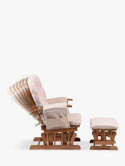 Kub Haywood Reclining Glider Nursing Chair and Footstool - view 2, Beige