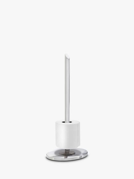 Robert Welch Oblique Toilet Roll Holder - view 2, Silver