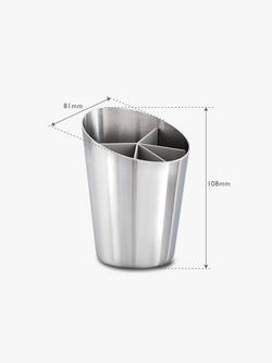 Robert Welch Oblique Toothbrush Holder - view 2, Silver