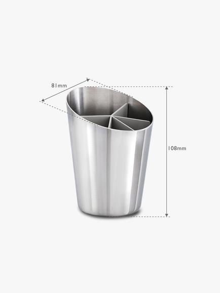 Robert Welch Oblique Toothbrush Holder - view 2, Silver