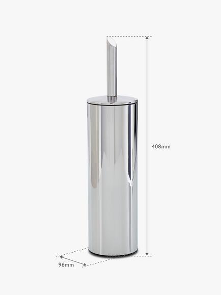Robert Welch Oblique Toilet Brush and Holder - view 2, Silver