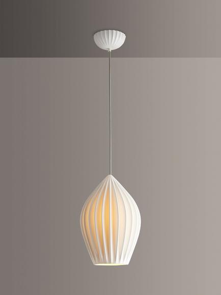 Original BTC Fin XL Pendant Ceiling Light, White, White