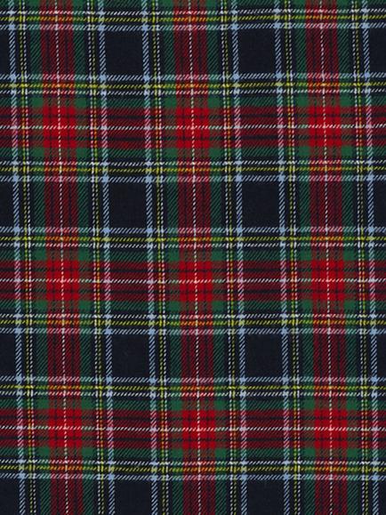 John Lewis & Partners Brushed Tartan Fabric, Red/Navy, Red/Navy