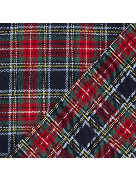 John Lewis & Partners Brushed Tartan Fabric, Red/Navy - view 2, Red/Navy