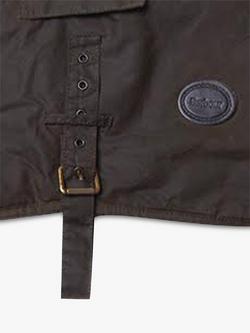 Barbour Waxed Dog Coat - view 2, Dark Brown