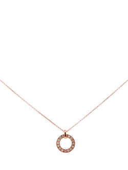 London Road 9ct Gold Diamond Meridian Pendant, Rose Gold