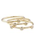London Road 9ct Gold Portobello Raindrop Stack Ring, Yellow Gold, N
