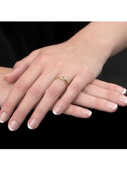 London Road 9ct Gold Portobello Raindrop Stack Ring, Yellow Gold, N - view 2, Yellow Gold