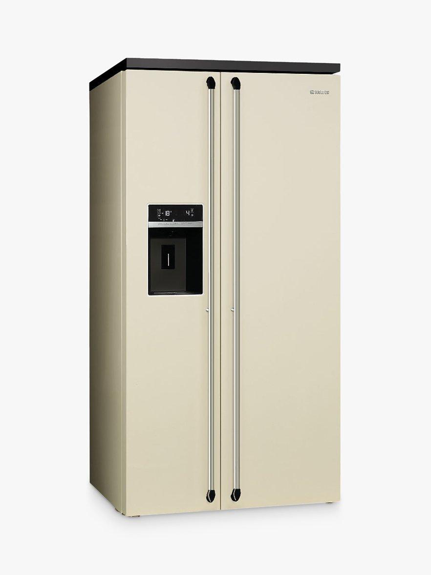 Smeg SBS963P American Style Fridge Freezer, Cream