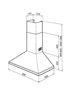 Smeg KSED65PE 60cm Chimney Cooker Hood, Cream - view 2, Cream