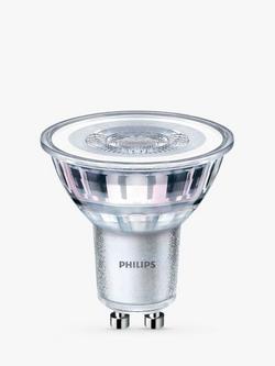 Philips 3.5W GU10 LED Spotlight Bulb, Clear