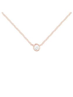 London Road 9ct Rose Gold Large Raindrop Diamond Pendant, Rose Gold, Rose Gold