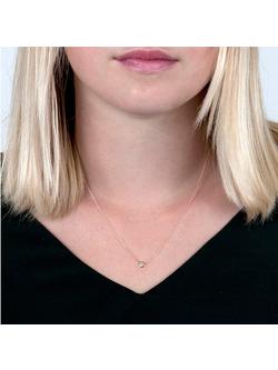 London Road 9ct Rose Gold Large Raindrop Diamond Pendant, Rose Gold - view 2, Rose Gold