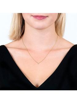 London Road 9ct Gold Raindrop Diamond Pendant - view 2, Rose Gold