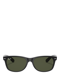 Ray-Ban RB2132 New Wayfarer Sunglasses - view 2, Matte Black/Dark Green