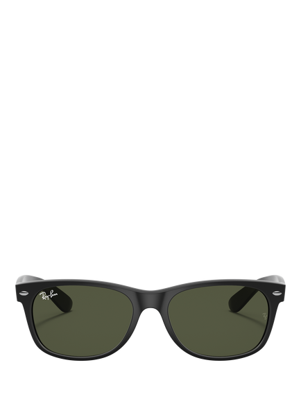 Ray-Ban RB2132 New Wayfarer Sunglasses - view 2, Matte Black/Dark Green