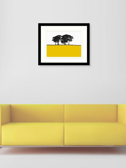 John Lewis Jacky Al-Samarraie 'Skipton Yellow' Framed Print, 44 x 54cm - view 2, Yellow/Multi
