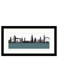 John Lewis Jacky Al-Samarraie 'London Skyline' Framed Print, 64 x 34cm