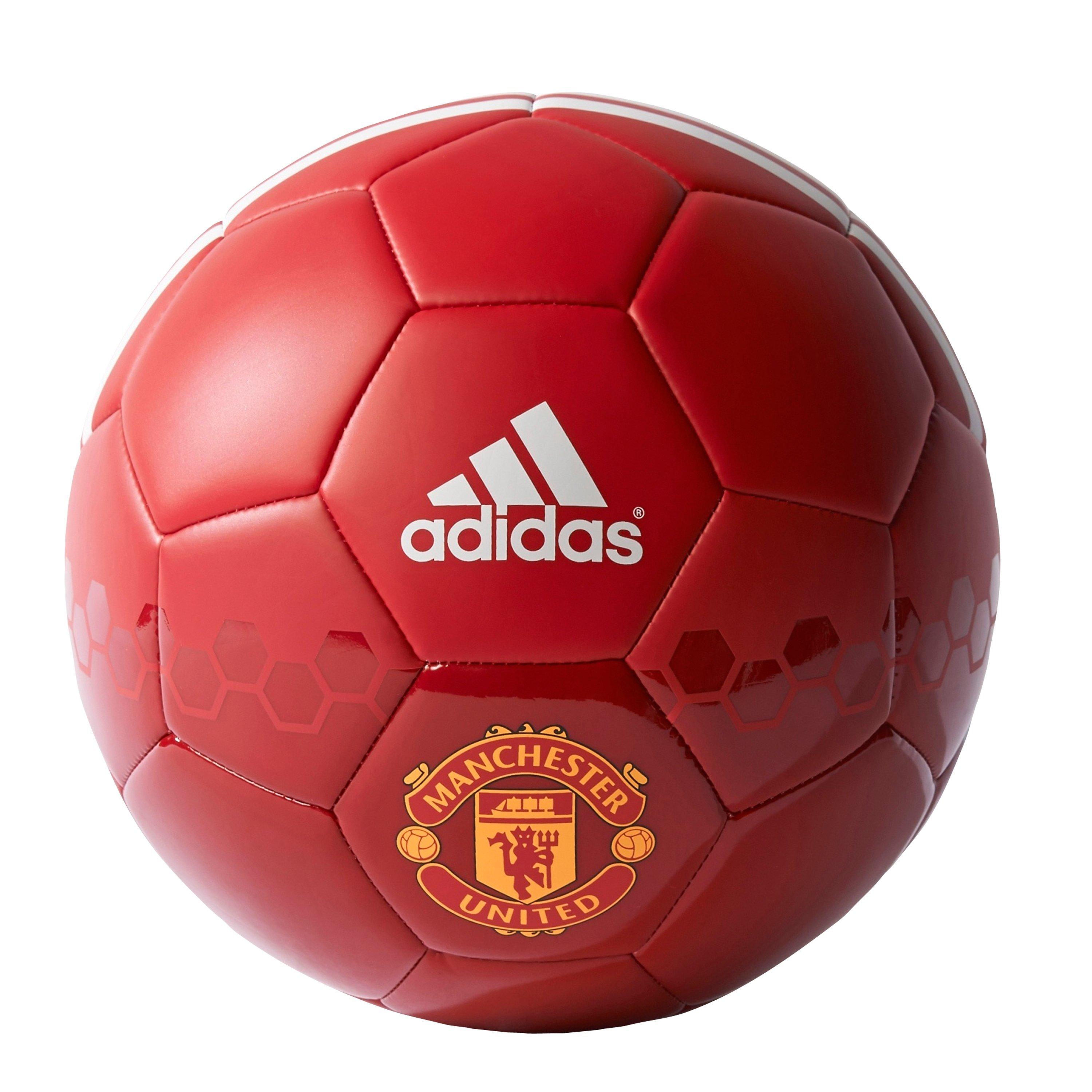 Adidas Manchester United F.C. Football, Size 5, Red
