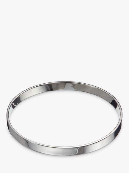 Andea Sterling Silver Square Edge Bangle, Silver, Silver