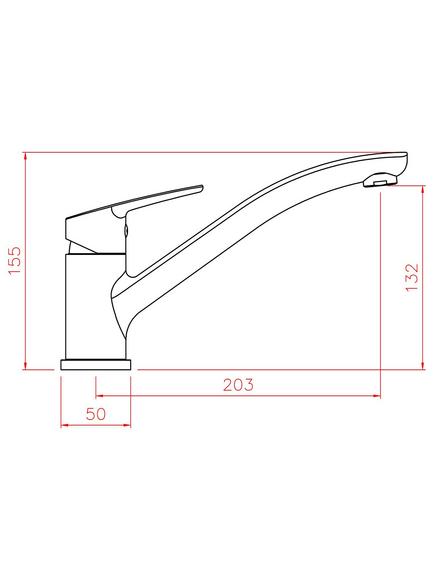 John Lewis Surf Single Lever Kitchen Tap, Chrome - view 2, Chrome