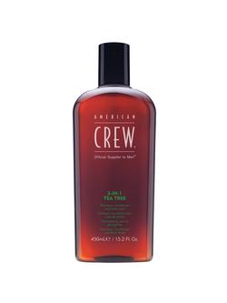 American Crew 3-In-1 Tea Tree Shampoo, Conditioner & Body Wash, 450ml, 