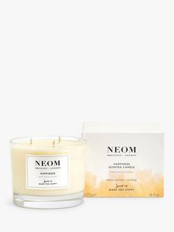 NEOM Wellbeing London Happiness 3 Wick Scented Candle, 