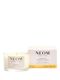 NEOM Wellbeing London Happiness Travel Scented Candle, White