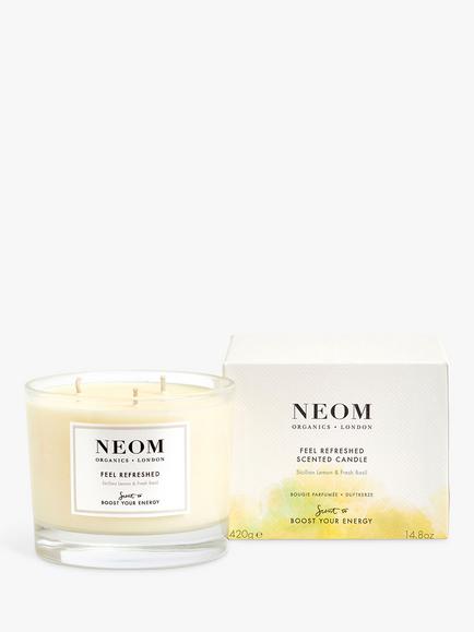 NEOM Wellbeing London Feel Refreshed 3 Wick Scented Candle, 