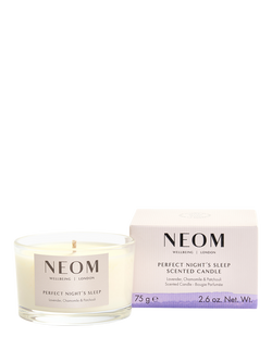 NEOM Wellbeing London Perfect Night's Sleep Travel Scented Candle, White