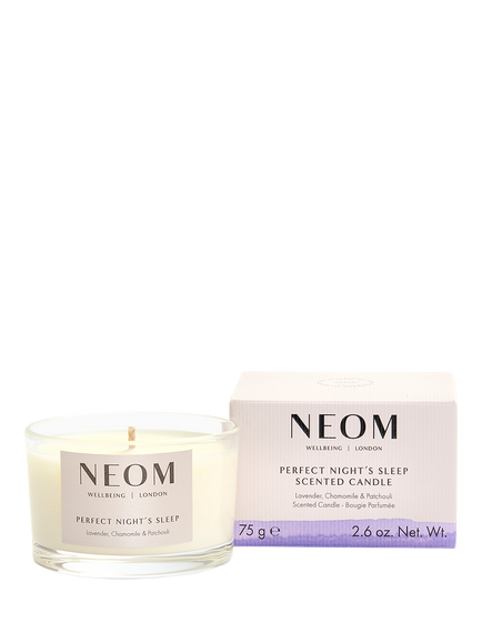 NEOM Wellbeing London Perfect Night's Sleep Travel Scented Candle, White