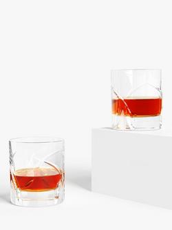 John Lewis Grosseto Cut Crystal Glass Tumblers, 290ml, Set of 2, Clear - view 2, Clear