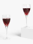 John Lewis Grosseto Cut Crystal Glass Red Wine Goblet, 320ml, Set of 2, Clear