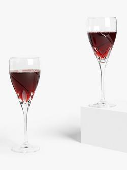 John Lewis Grosseto Cut Crystal Glass Red Wine Goblet, 320ml, Set of 2, Clear - view 2, Clear