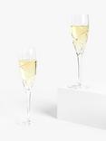 John Lewis Grosseto Cut Crystal Glass Champagne Flutes, 160ml, Set of 2, Clear