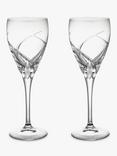 John Lewis Grosseto Cut Crystal Glass White Wine Glass, 250ml, Set of 2, Clear